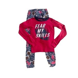 Place | 2 Piece Pajama Set Fear My Skills Football Print Jammies